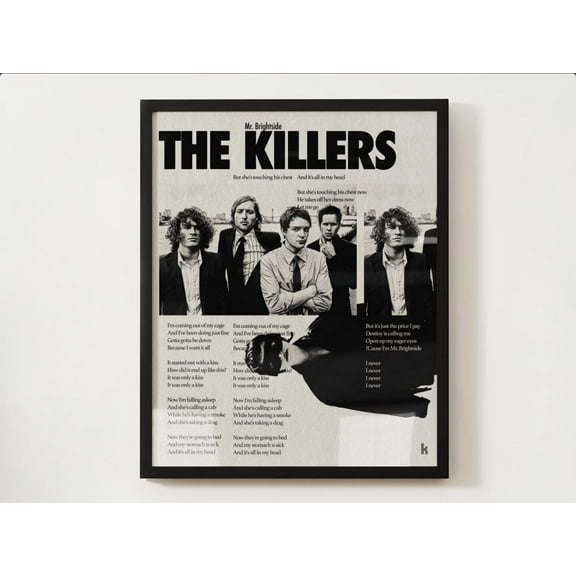 MSFCON The Killers Band Vintage Poster, Retro Poster Print, Vintage Print, Band Poster, Mr. Brightside Poster