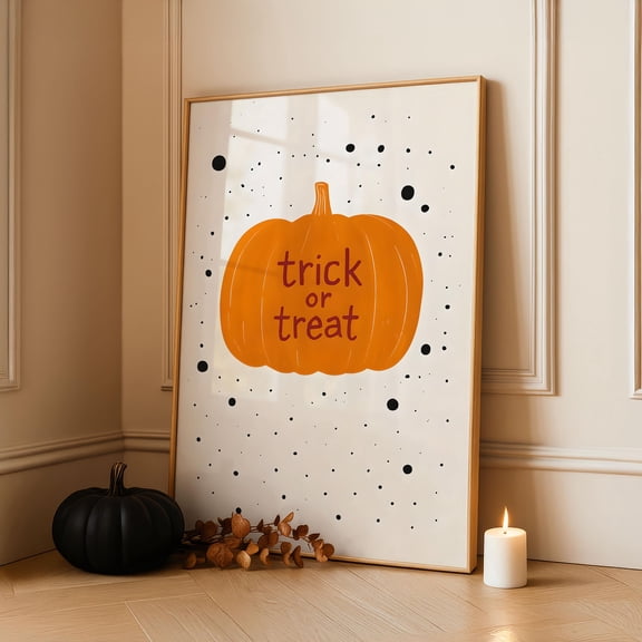 MSFCON Trick or Treat Halloween Pumpkin Poster | Framed Wall Art | Spooktacular Decor