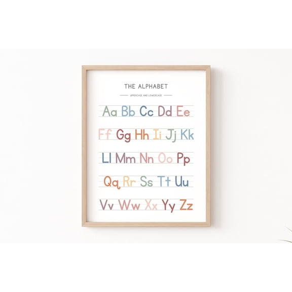 MSFCON Upper And Lowercase Letters, Preschool Posters, Educational Printables, Alphabet Poster, Boho Classroom Decor, Classroom Poster
