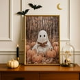 thumbnail image 1 of MSFCON Vintage Ghost Reading Book Halloween Poster - Framed & Ready to Hang, 1 of 3