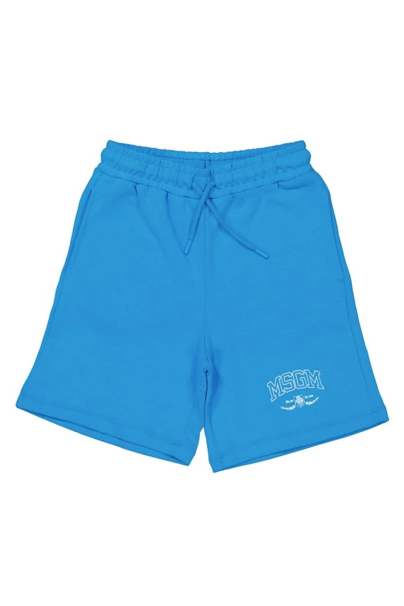 Kids Turchese Logo Embroidered Shorts, Size 10Y