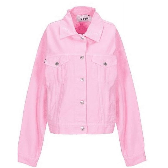MSGM PINK Classic Neckline Denim Jacket, US 54