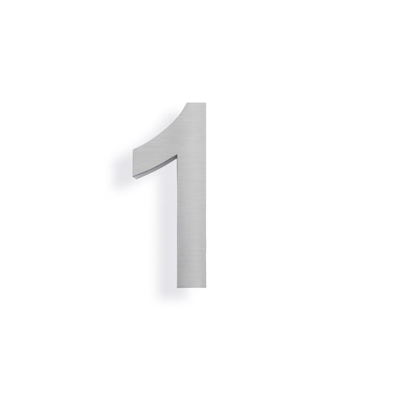 MSH Modern Stainless Hardware 6 Inch 3D Stainless Steel House Number 1