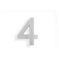 thumbnail image 1 of MSH Modern Stainless Hardware 6 Inch 3D Stainless Steel House Number 4, 1 of 4