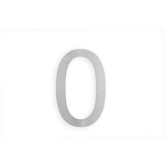 MSH Modern Stainless Hardware 6 Inch Stainless Steel House Number 0