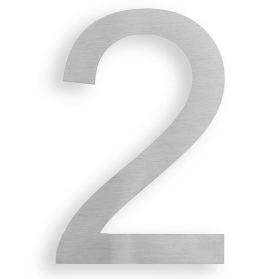 MSH Modern Stainless Hardware 6 Inch Stainless Steel House Number 2