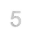 thumbnail image 1 of MSH Modern Stainless Hardware 6 Inch Stainless Steel House Number 5, 1 of 6