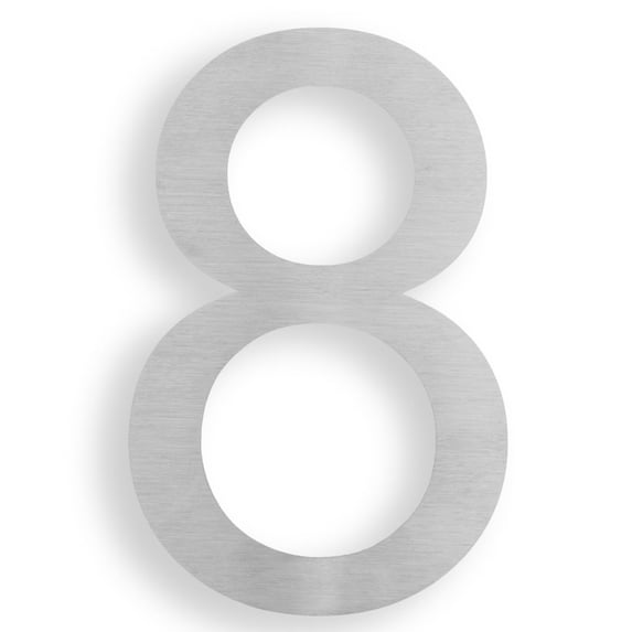 MSH Modern Stainless Hardware 6 Inch Stainless Steel House Number 8