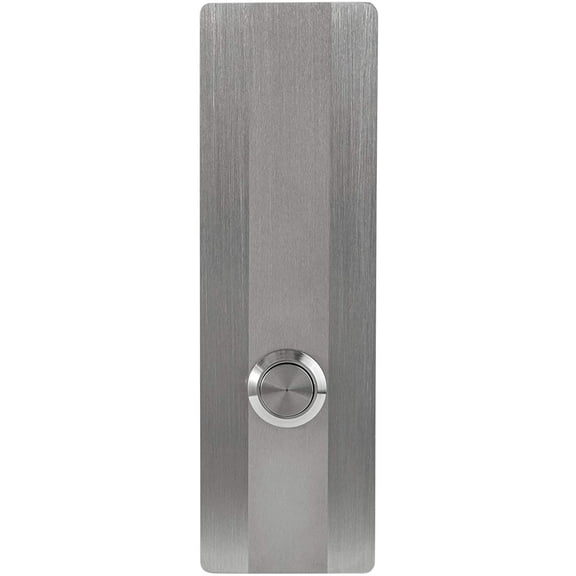 MSH Modern Stainless Hardware Model R3 Stainless Steel Doorbell Button in 304 Stainless Steel 1.57 x 5.11 x 5/32 (4mm Thick)
