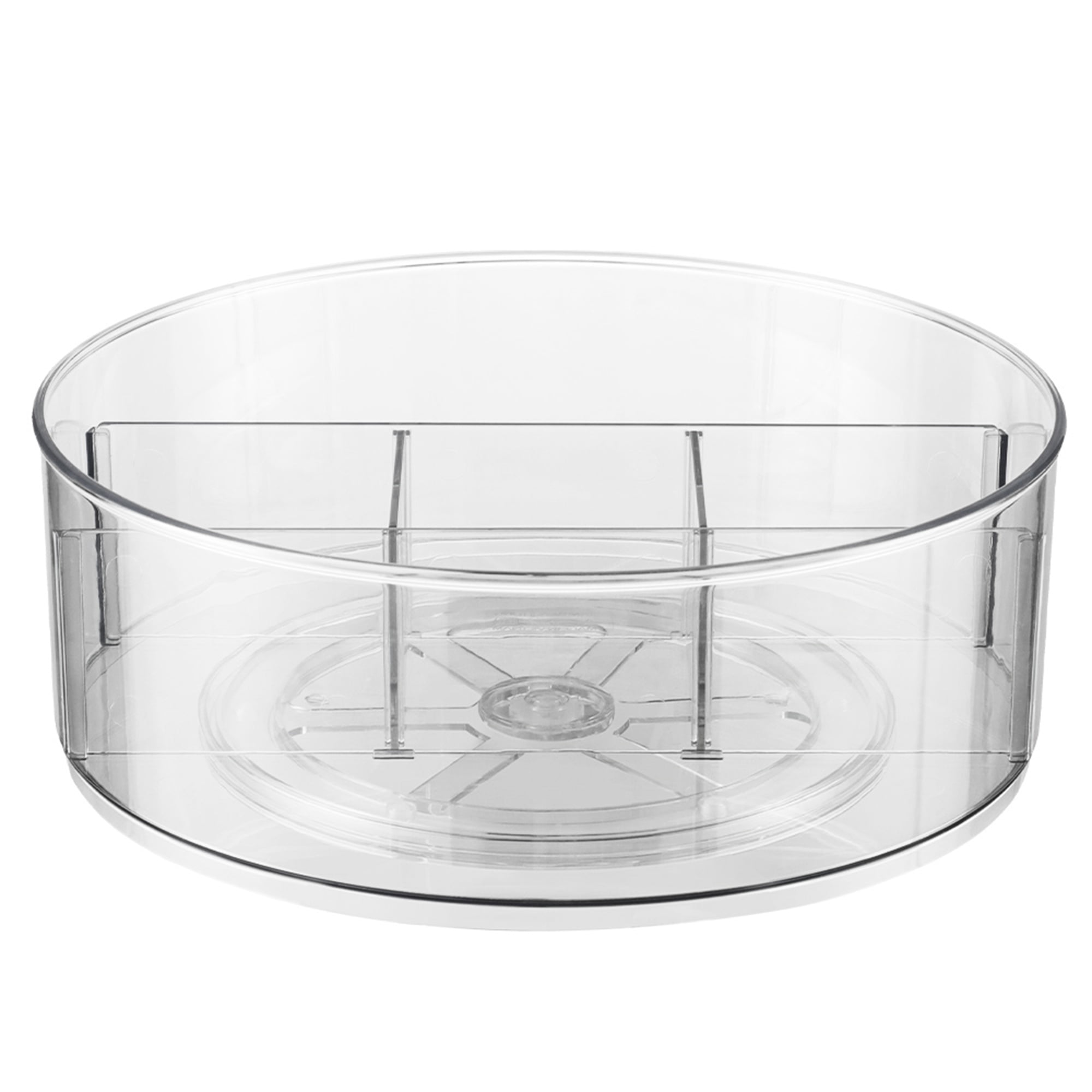 Mainstays High Wall Lazy Susan Turntable Organizer, Clear, 12 in