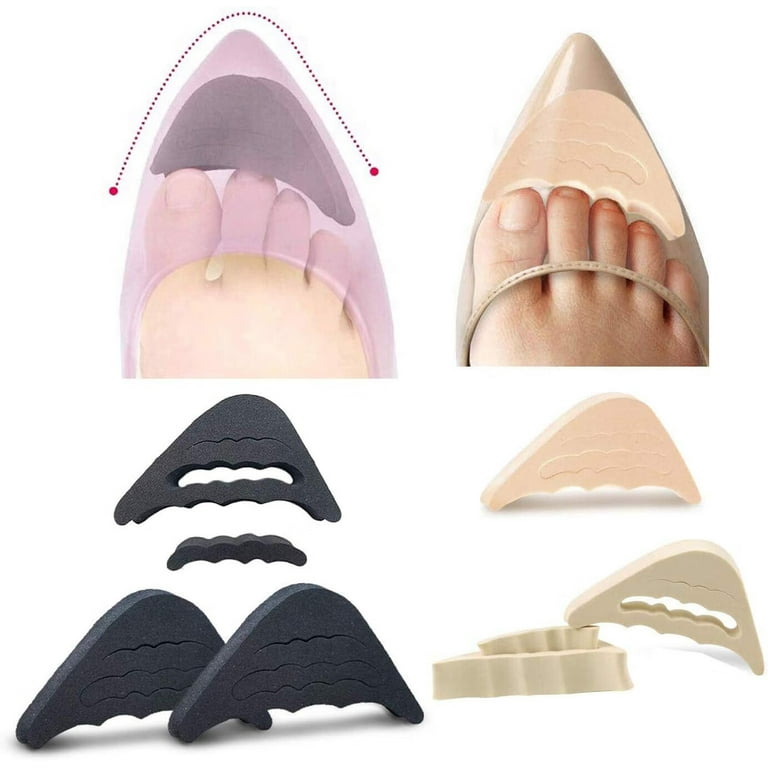 MSHUN 4 Pairs Soft Sponge Half Insoles, Reusable Big Toe Plug Foot 