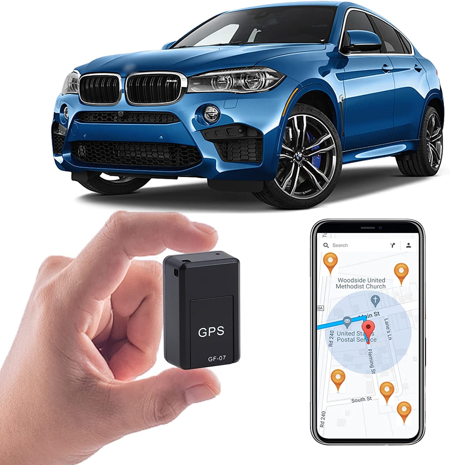 MSHUN GPS Tracker for Vehicles, Mini Magnetic GPS Real time Car Locator, Full USA Coverage, No Monthly Fee, Long Standby GSM SIM GPS Tracker for Vehicle/Car/Person 2023 New Model