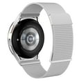 thumbnail image 1 of MJSHUN Metal Band Compatible with Samsung Galaxy Watch 5 40mm 44mm/Watch 5 Pro LTE/Galaxy Watch 4 40mm 44mm/Watch 4 Classic 42mm 46mm, No Gap Mesh Loop Magnetic Bands Adjustable Strap (Silver), 1 of 7