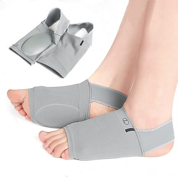 MSHUN Metatarsal Compression Arch Support Sleeves with Built-in Soft Gel Pad, Orthotics Feet Pain Aid Fit for Flat/High/Fallen Arches, for Pain Relief of Plantar Fasciitis, Heel Spurs, Flat Feet(Grey)