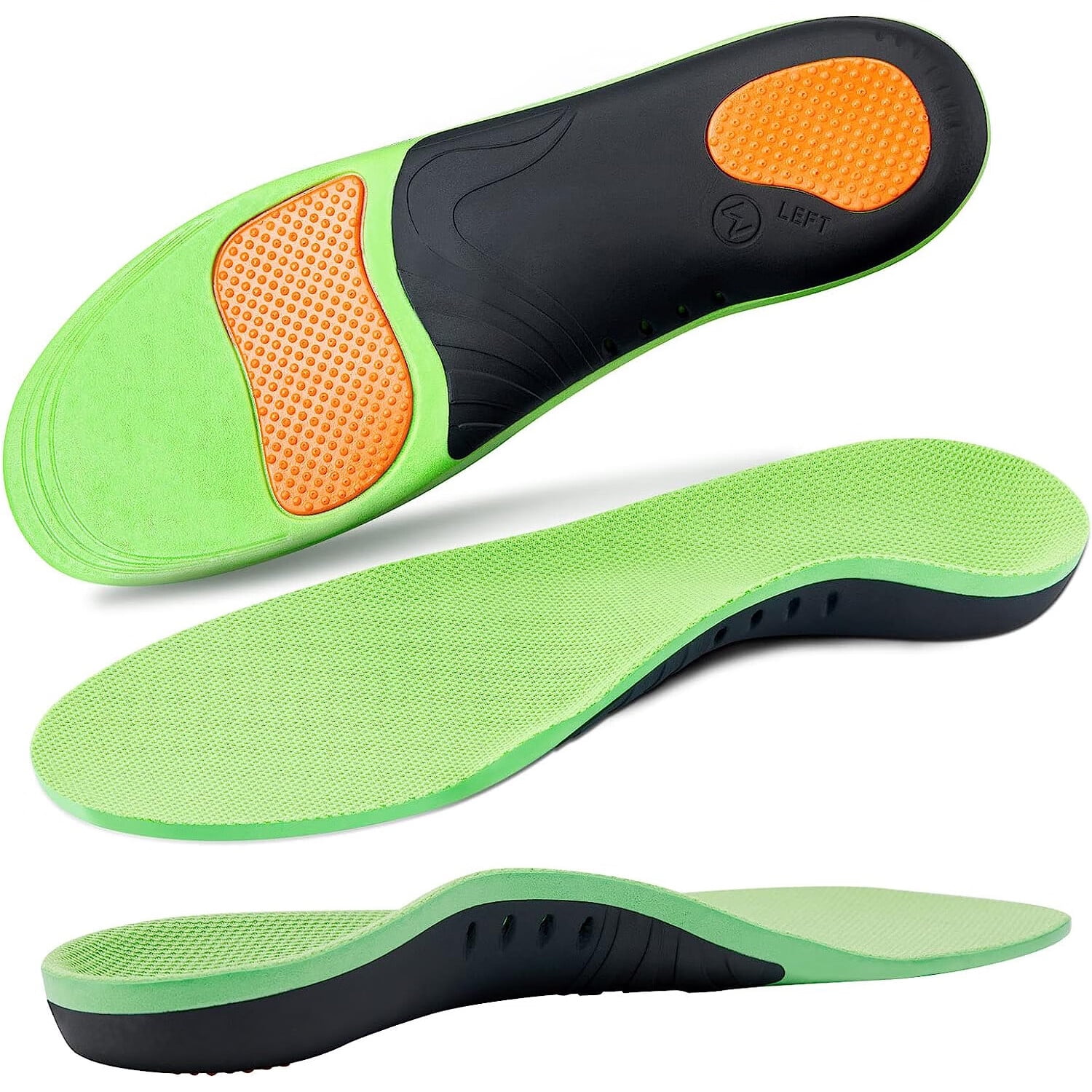 MSHUN Plantar Fasciitis Relief Insoles, Arch Support Insoles for Flat Feet,Work Boot Insoles,High Arch Insoles,Memory Foam Arch Support Inserts for Men \u0026 Women, Orthotic Insoles for Standing All Day