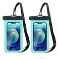 thumbnail image 1 of MJSHUN Waterproof Phone Pouch, 2 Pack Universal Water Proof Dry Bag Case with Neck Lanyard, Underwater Clear Cellphone Holder Protector for iPhone Samsung Galaxy for Pool Swimming Beach Essentials, 1 of 7