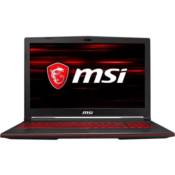 MSI 15.6" Full HD Gaming Laptop, Intel Core i5 i5-8300H, 8GB RAM, NVIDIA GeForce GTX 1050 Ti 4 GB, 256GB SSD, Windows 10 Home, Black, GL63 8RD-221