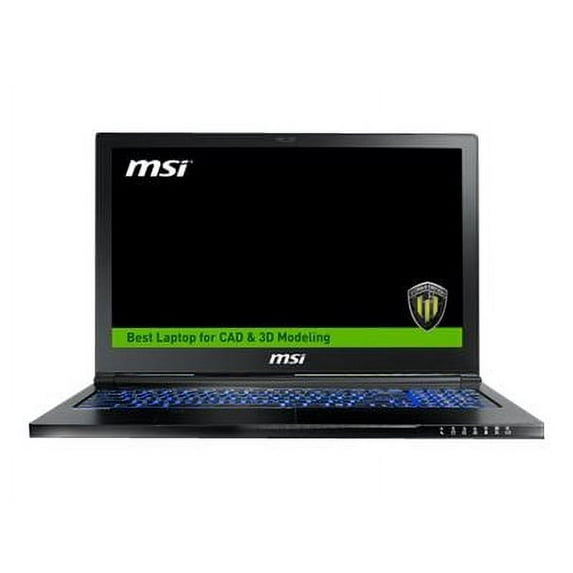 MSI 15.6" Full HD, Intel Core i7 i7-7700HQ, 32GB RAM, NVIDIA Quadro P4000 8 GB, 1TB HD, 256GB SSD, Windows 10 Pro, Aluminum Black, WS63VR 7RL-024US