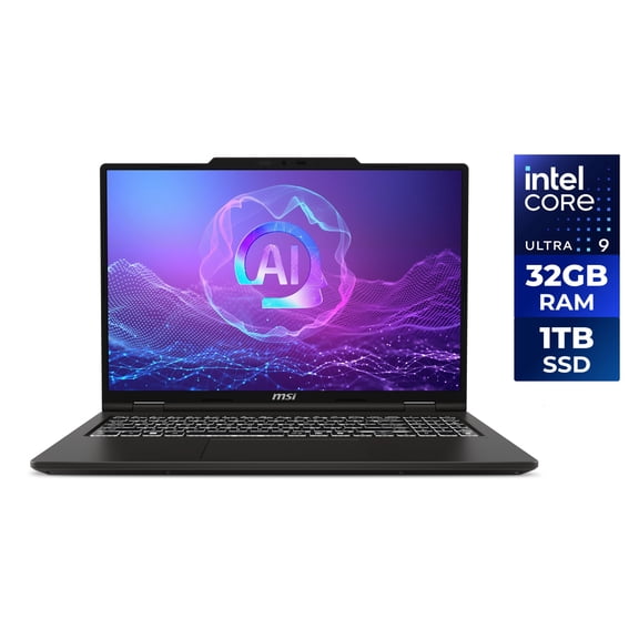 MSI - 16.0" - Intel Core Ultra 9 285H - Intel Arc Graphics - 32GB DDR5 Memory DDR5 5600 - 1TB NVMe SSD - Windows 11 Home (Venture 16 AI A2HMTG-032US )