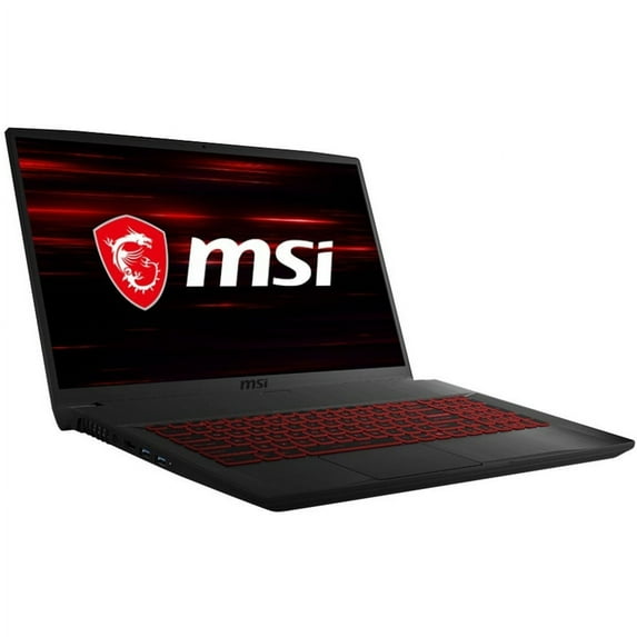 MSI 17.3" Full HD Gaming Laptop, Intel Core i5 i5-10300H, 8GB RAM, NVIDIA GeForce GTX 1650 4 GB, 512GB SSD, Windows 10, Aluminum Black, GF75 THIN 10SCXK-088