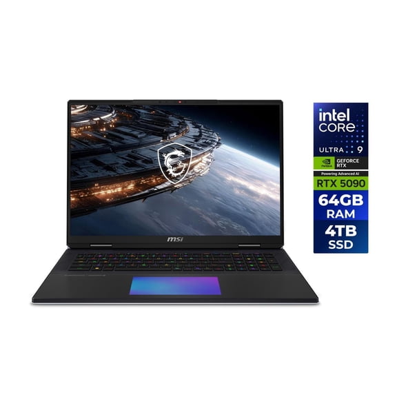 MSI - 18.0" 240 Hz - Intel Core Ultra 9 290HX Plus - GeForce RTX 5090 Laptop GPU - 64GB Memory DDR5 6400 - 4TB SSD - Windows 11 Pro (Titan 18 HX A2WJ-1258US )