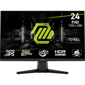 MSI MAG MAG 242F 24" Class Full HD Gaming LCD Monitor - 16:9 - Metallic Black - 23.8" Viewable - Rapid IPS - 1920 x 1080 - 1.07 Billion Colors - FreeSync Premium - 300 Nit - 0.50 ms - 200 Hz Refres...