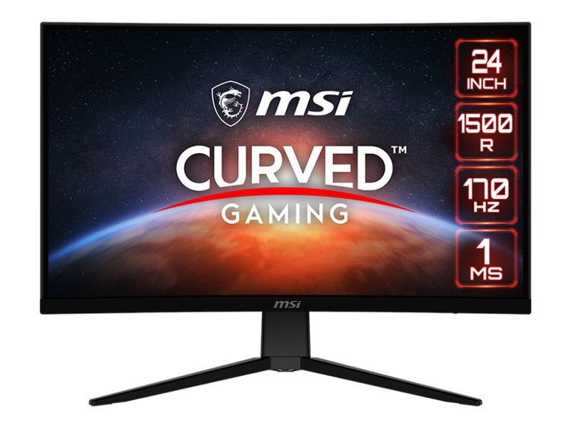 MSI G242C - LCD monitor - curved - 23.6" - 1920 x 1080 Full HD (1080p) @ 170 Hz - VA - 250 cd/m�� - 3000:1 - 1 ms - 2xHDMI, DisplayPort