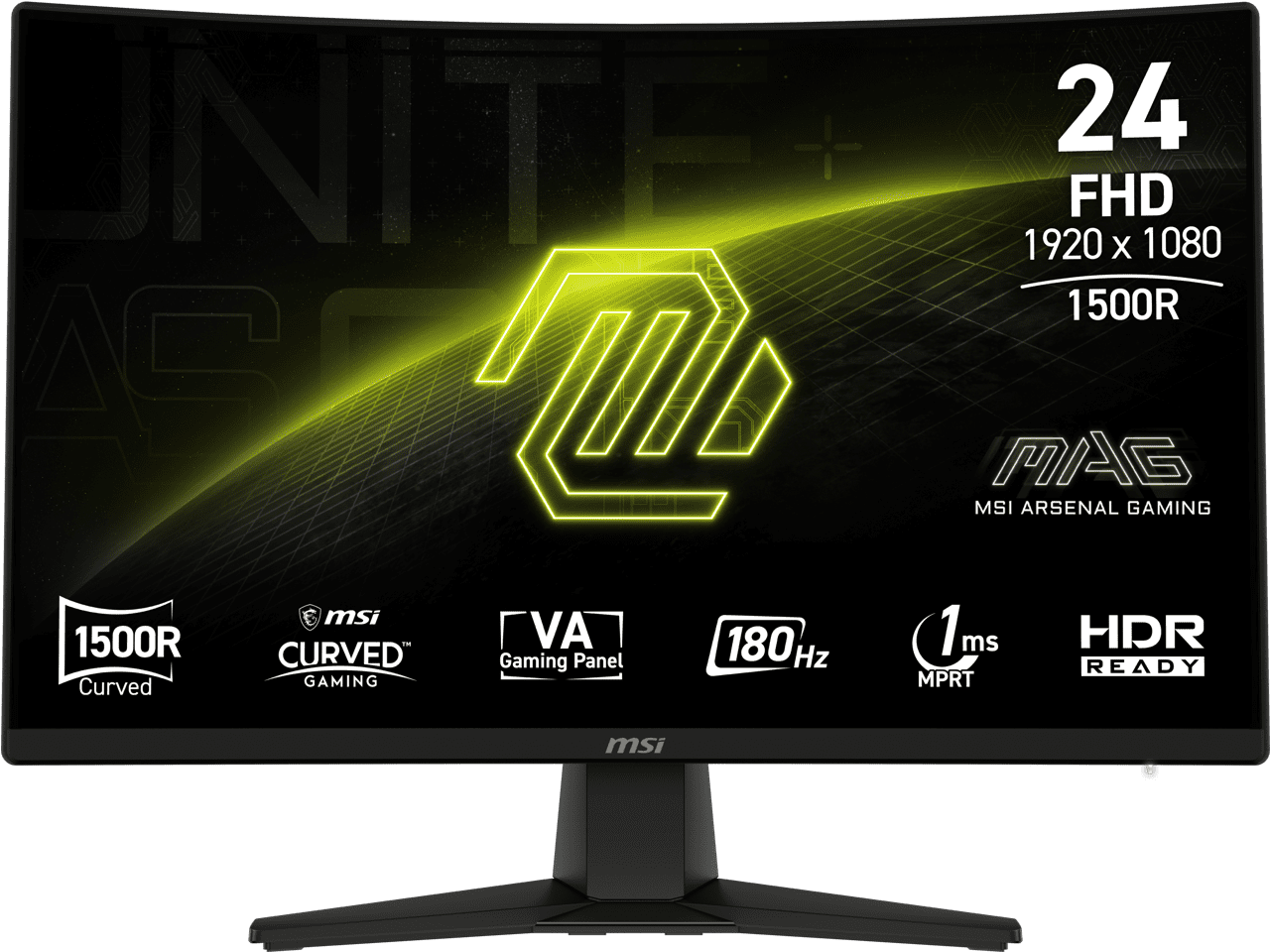 MSI MAG 242C 24 inch VA FHD Display 180Hz Curved Gaming Monitor