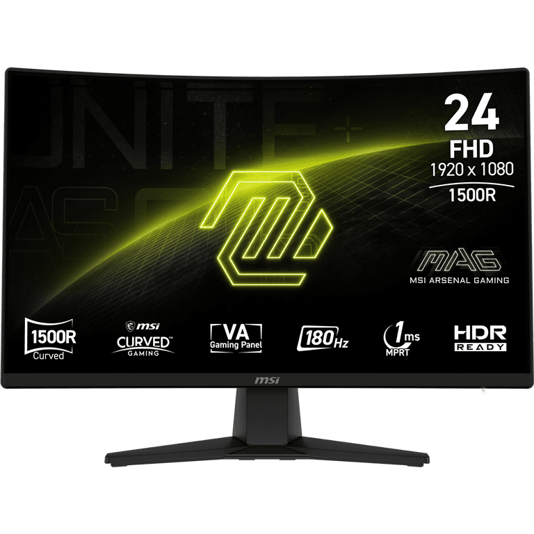 MSI, Gaming Monitor, 24 inch, 180Hz Curved VA FHD Display