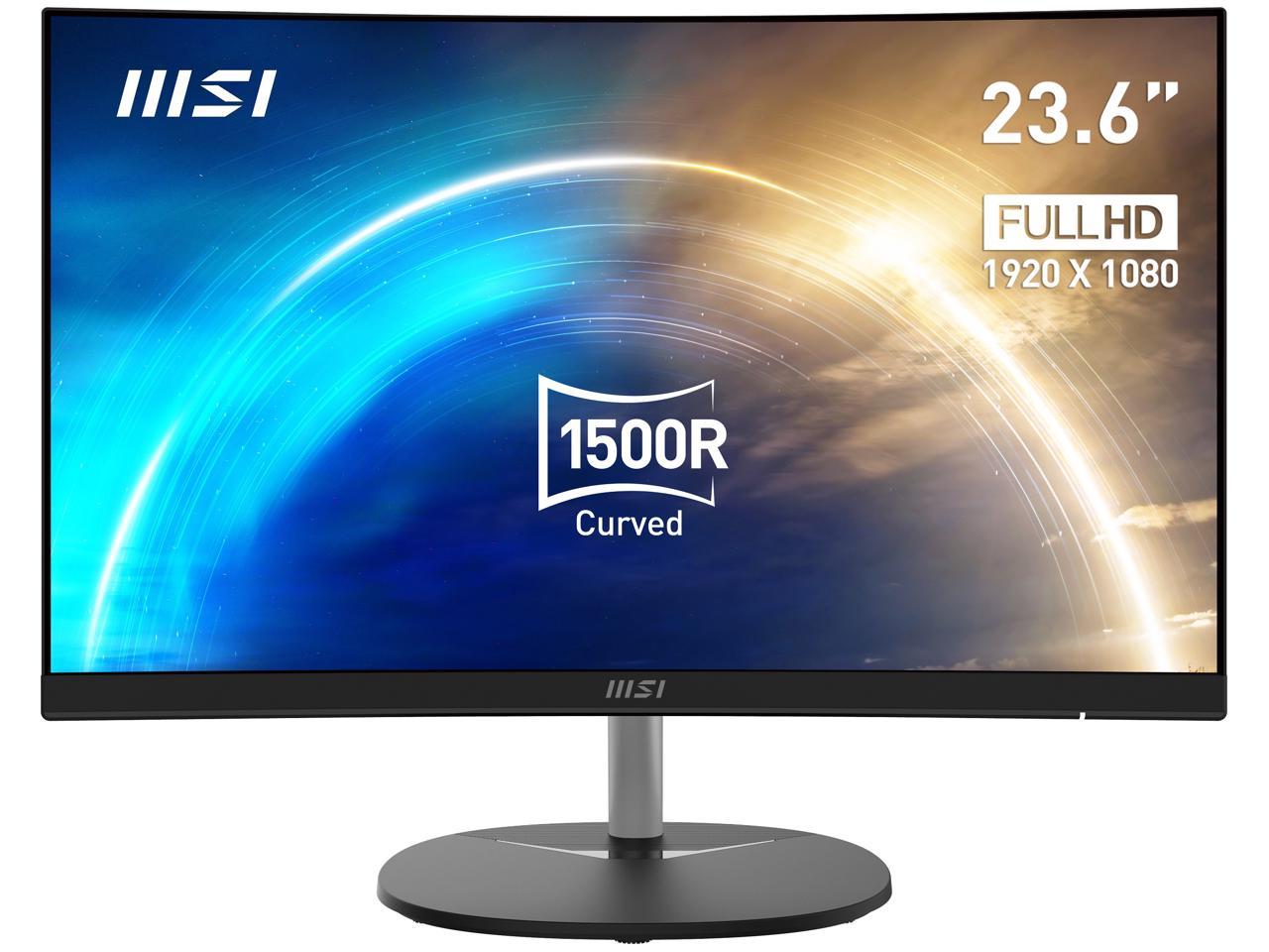 MSI 24" (23.6" viewable) 75 Hz VA FHD Business & Productivity Monitor 1ms (MPRT) / 4ms (GTG) 1920 x 1080 Curved MP241CA - image 1 of 10