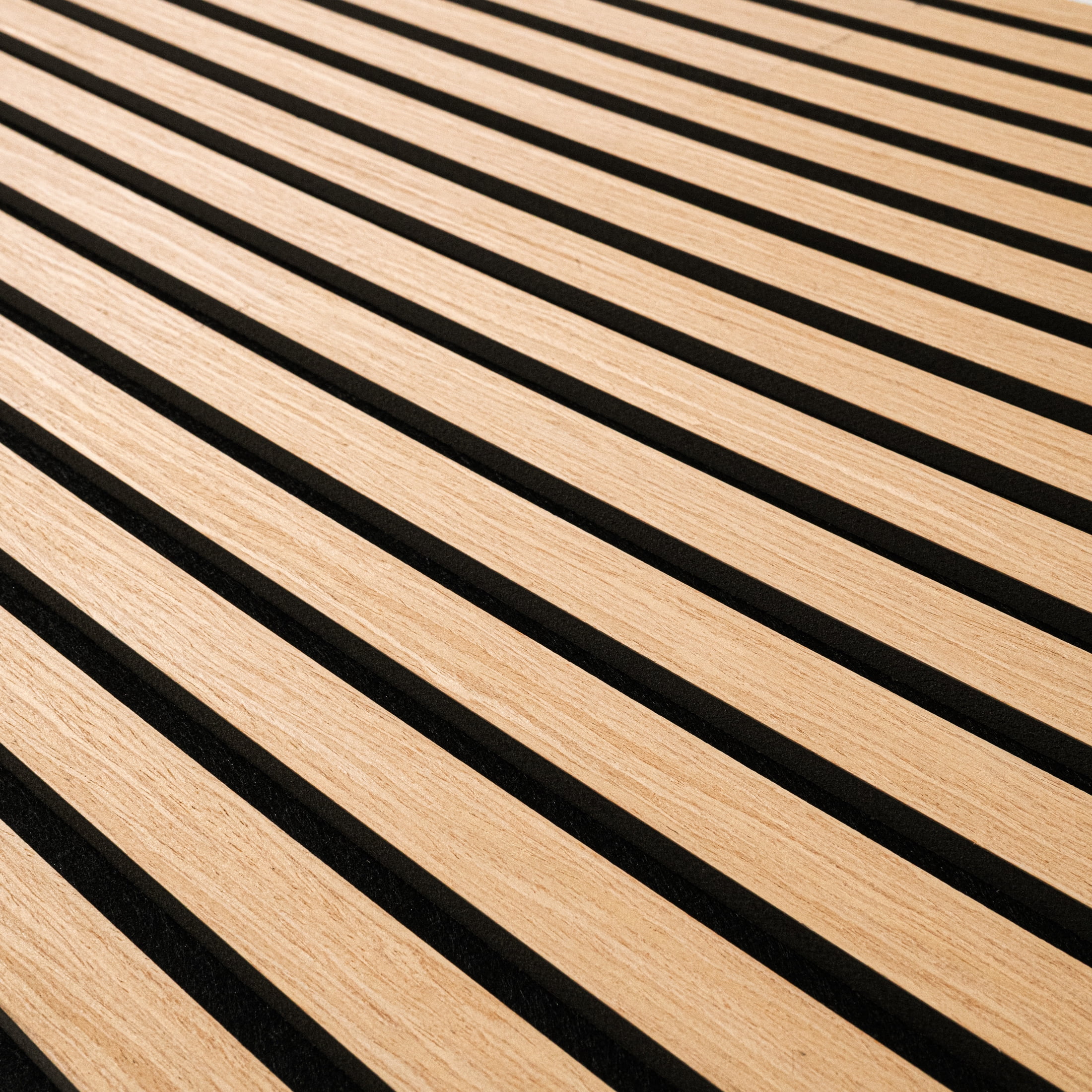 MSI 24 in. x 24 in. Harmony Almond Wood Veneer Sound Absorbing Acoustic Wood Slat Wall Panel (2 Pack / 8 sq. ft.)