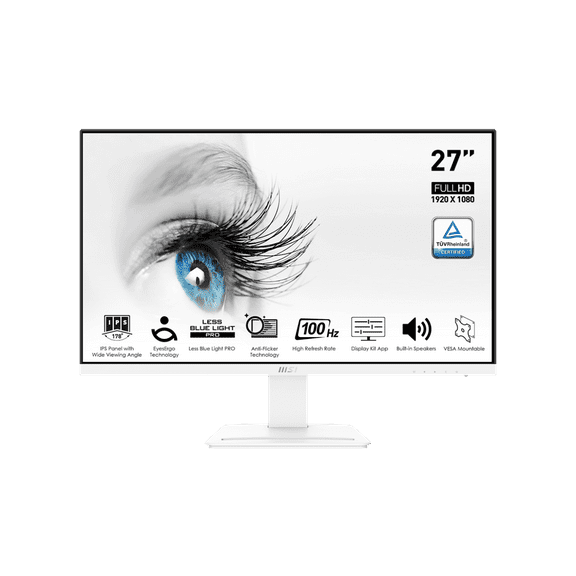 MSI PRO MP273AW 27" 16:9 Full HD 100Hz IPS LCD Monitor, Matte White