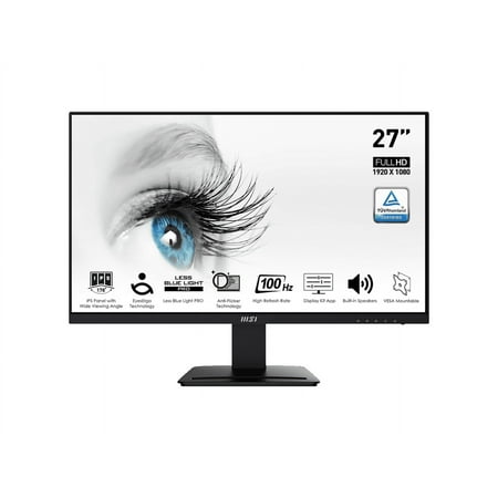 MSI - PRO MP273A 27" IPS LCD FHD  FreeSync Monitor(DisplayPort, HDMI) - Black