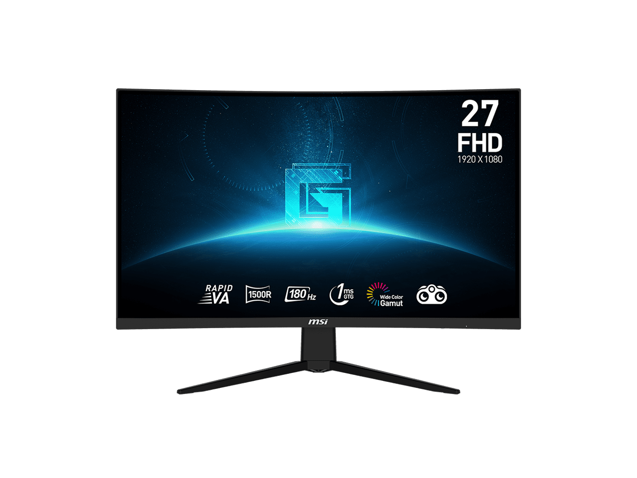 MSI 27 Inch 180 Hz VA FHD Gaming Monitor, 1920 x 1080, Curved Screen ...