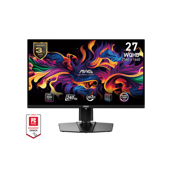 MSI 27" 240 Hz QD-OLED QHD Gaming Monitor 2560 x 1440 (2K) MAG 271QPX QD-OLED E2