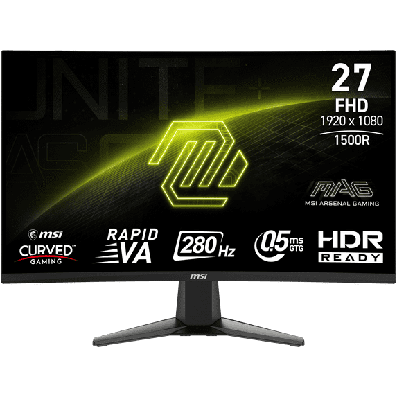 MSI MAG 276CXF 27" 16:9 Full HD 280Hz Curved VA LED HDR Gaming Monitor, Metallic Black