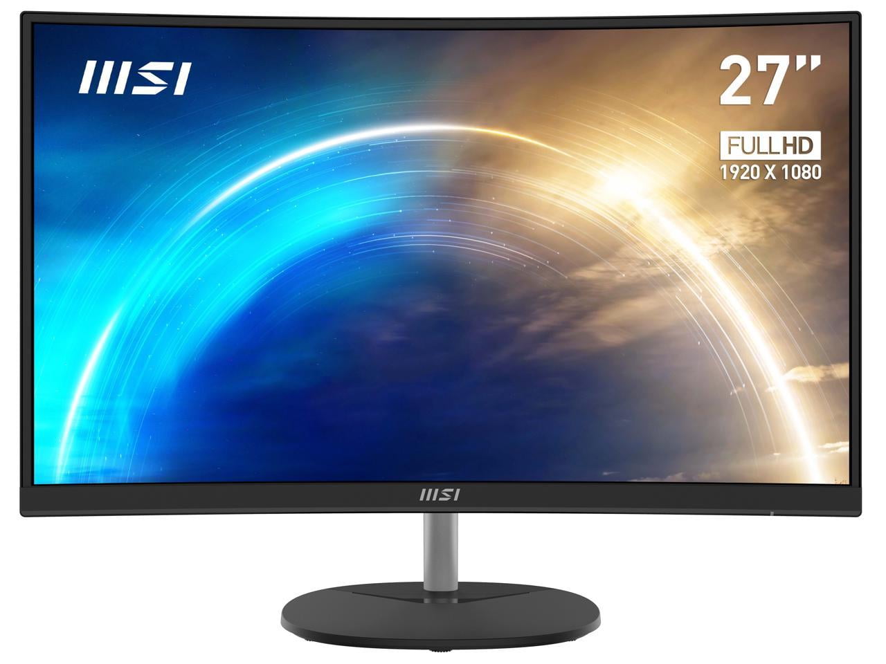 MSI 27" FHD 75Hz Business Monitor, 1ms/5ms, FreeSync, 1920x1080, Curved ...