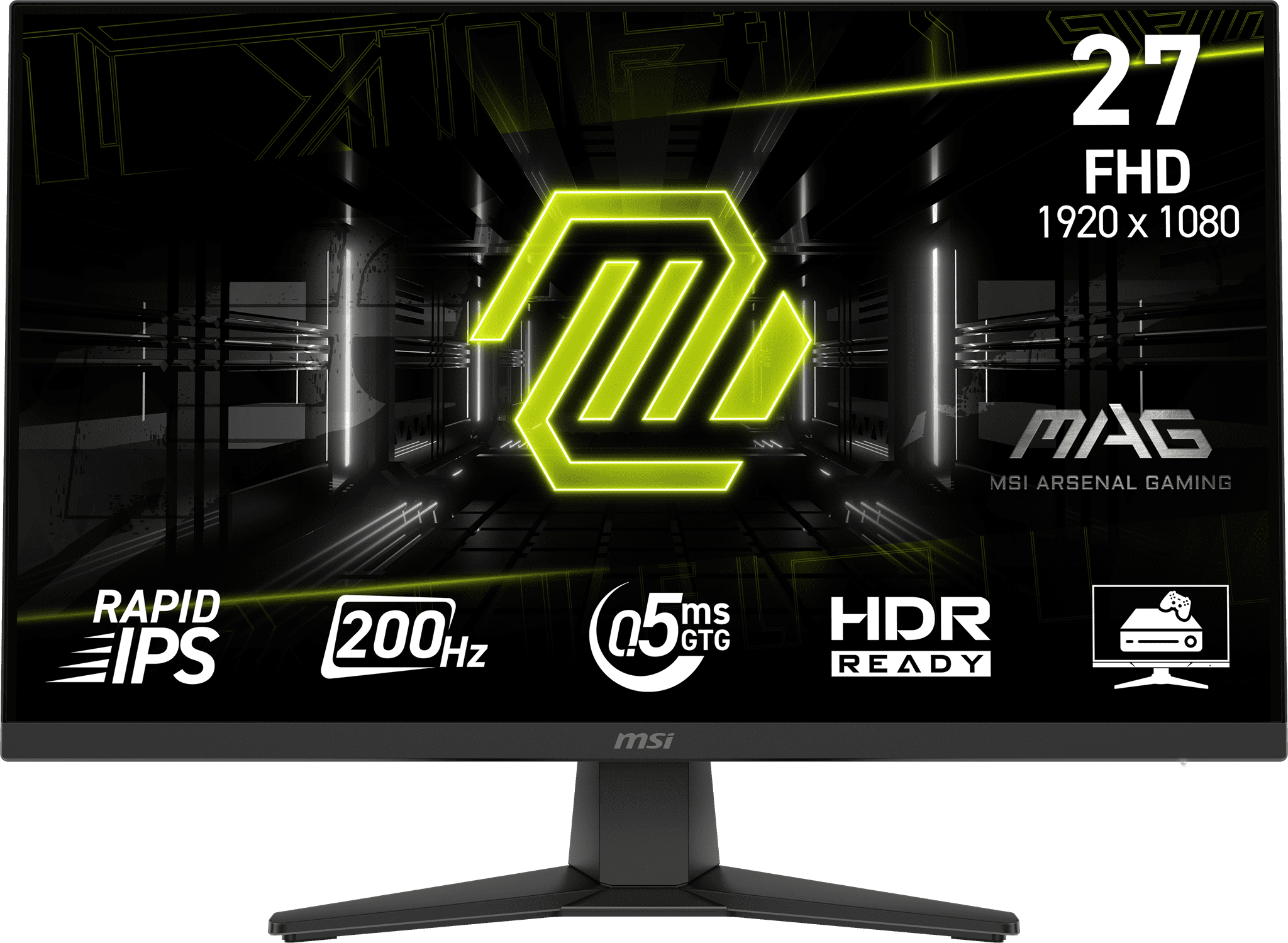 MSI 27" FHD (1920 x 1080) HDMI DP 200Hz 0.5ms AMD FreeSync Premium Pro Rapid IPS Gaming Monitor - MAG 272FB E20