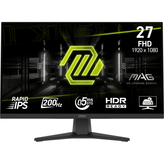 MSI 27" FHD (1920 x 1080) HDMI DP 200Hz 0.5ms AMD FreeSync Premium Pro Rapid IPS Gaming Monitor - MAG 272FB E20