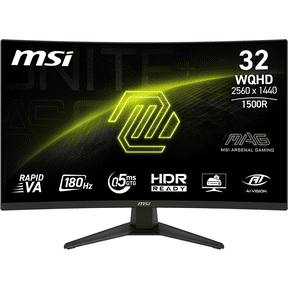 MSI 31.5" Curved WQHD (2560 x 1440)HDMI DP 180Hz 0.5ms FreeSync LCD Gaming Monitor - MAG 321CQF E18W