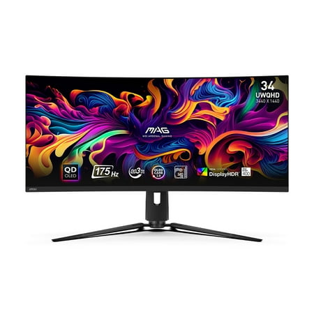 MSI - MAG 321CUP QD-OLED 32" 3840x2160 (DQHD) Curved OLED Quantum Dot Monitor 165Hz 0.03ms(GTG) HDR400 Type-C DisplayPort HDMI - Black