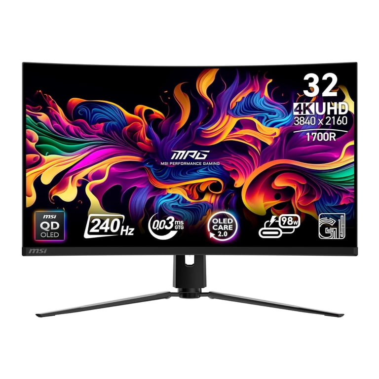 MSI MPG 321CURX QD-OLED 32 inch 4K UHD Curved Gaming Monitor
