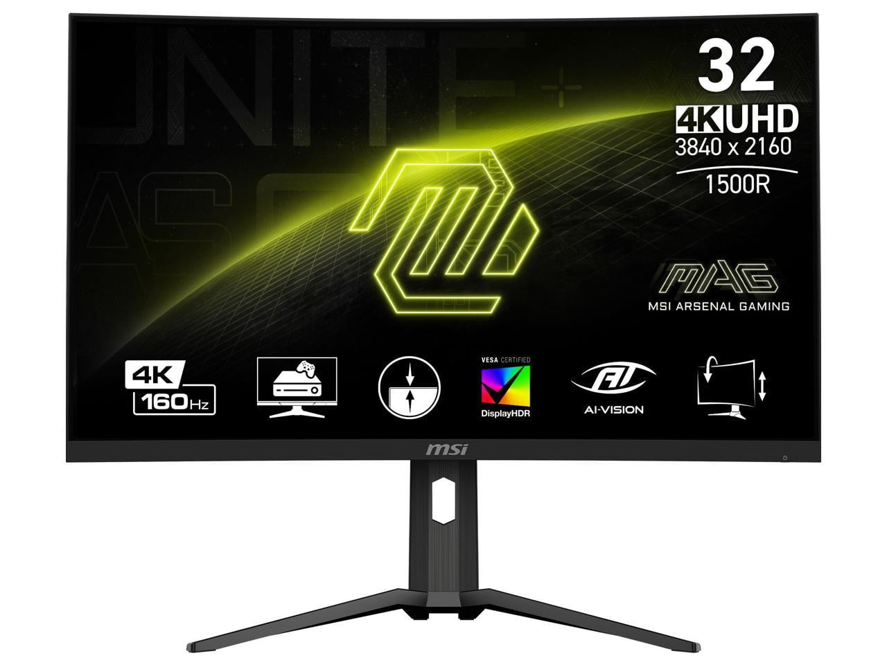 MSI 32" (31.5" Actual Size) 160 Hz VA UHD Gaming Monitor 3840 x 2160 (4K) 90% Adobe RGB / 91% DCI-P3 / 114% sRGB MAG321CUP