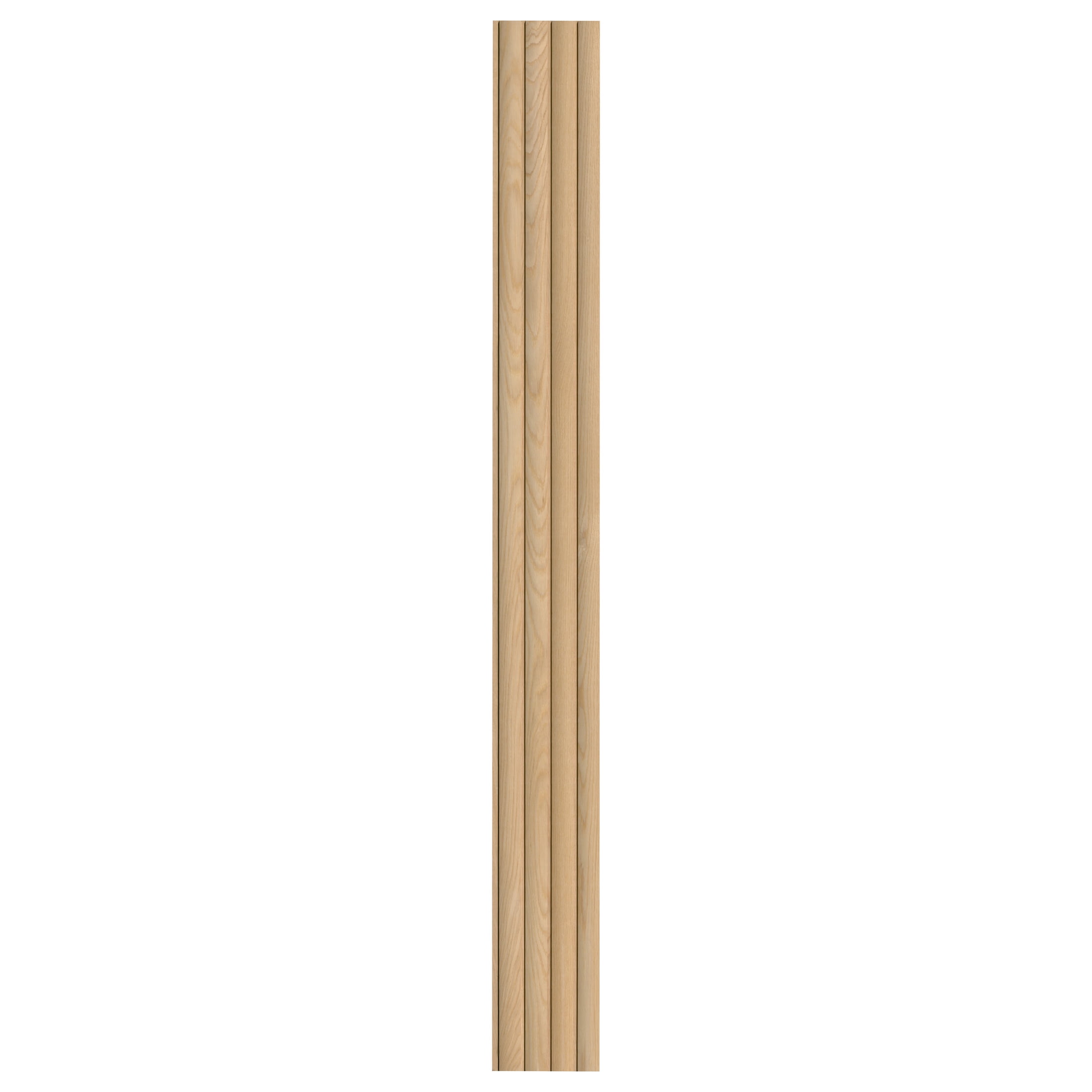 MSI 94.5 in. x 9.5 in. Natural 3D Fluted Wood Slat Acoustic Sound Absorbing Wall Paneling (Set Of 4)