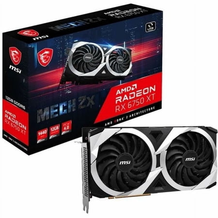 MSI AMD Radeon RX 6750 XT Graphic Card - 12 GB GDDR6 - 2.50 GHz Game Clock - 2.60 GHz Boost Clock - 192 bit Bus Width - PCI Express 4.0 - DisplayPort - HDMI