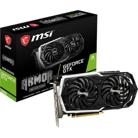 MSI ARMOR GeForce GTX 1660 ARMOR 6G OC GeForce GTX 1660 Graphic Card - 1.85 GHz Boost Clock - 6 GB GDDR5