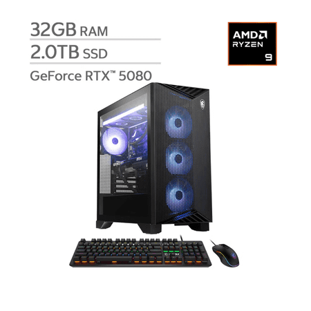 MSI Aegis Desktop Computer, AMD Ryzen 9 9900X, 32GB RAM, 2TB SSD
