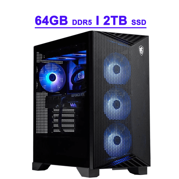 MSI Aegis R2 AI 2nd Gaming Desktop Intel 24-core Ultra 9 285 64GB DDR5 2TB SSD GeForce RTX 5080 (Up to 1801 TOPS) 360mm Liquid Cooler 5Gb LAN Wi-Fi7 850W 80+ Gold PSU Win11