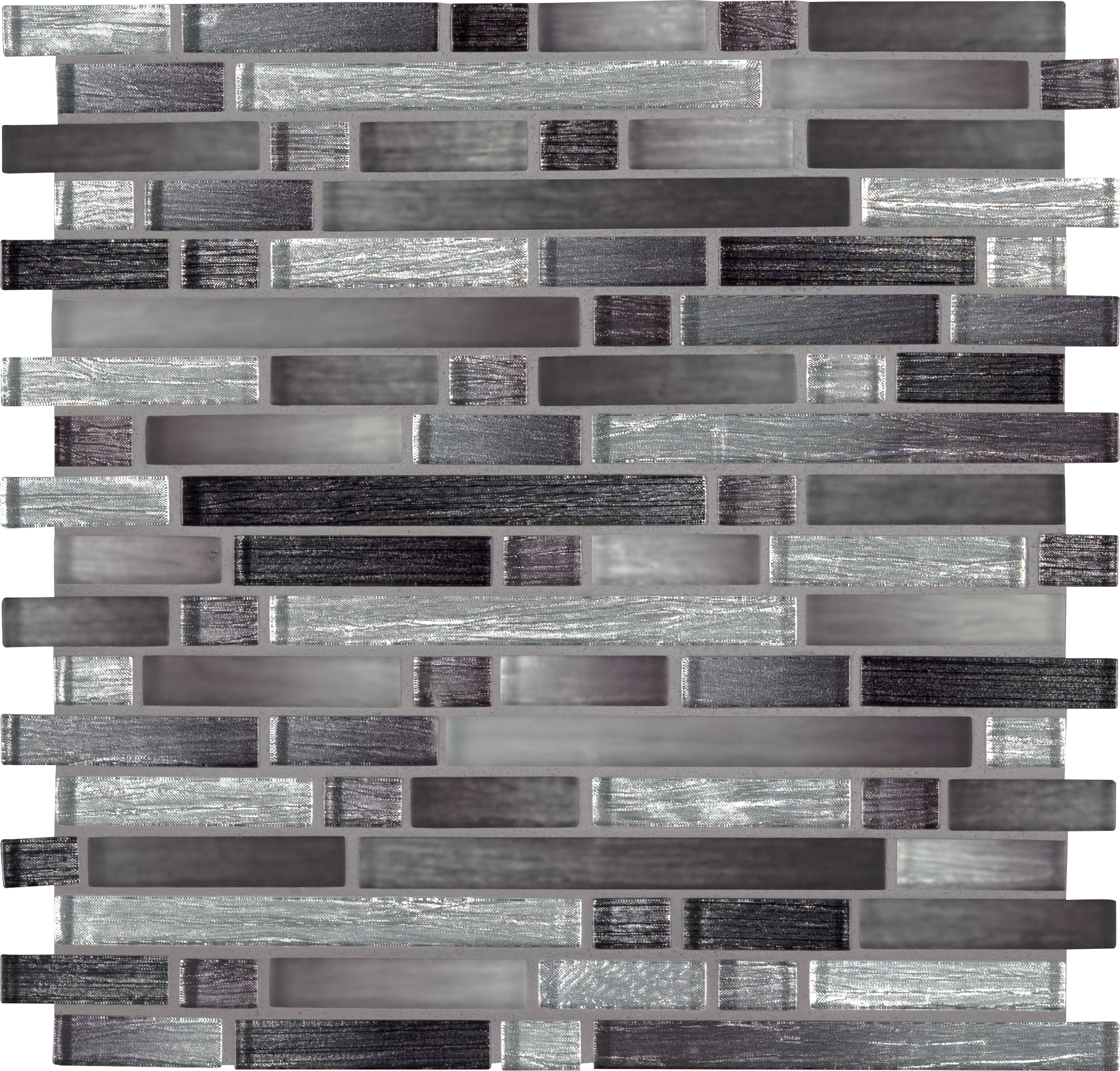 MSI Akaya Nero Interlocking 12 in. x 11.75 in. x 8 mm Glass Mesh-Mounted Mosaic Tile (9.8 sq. ft. / case)