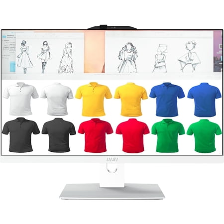 MSI Modern 23.8" Full HD Touchscreen All-In-One Computer, Intel Core i7 i7-1260P, 16GB RAM, 512GB SSD, Windows 11 Home, AM242TP 12M-053US